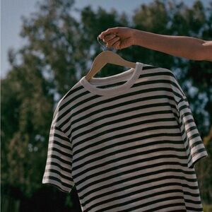 Faherty Organic Cotton Sunwashed Slub Vintage Tee - Brookline Stripe Sz S